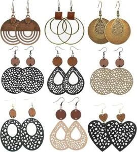 12 Pairs Teardrop Druse Crystal Drop Earrings Set